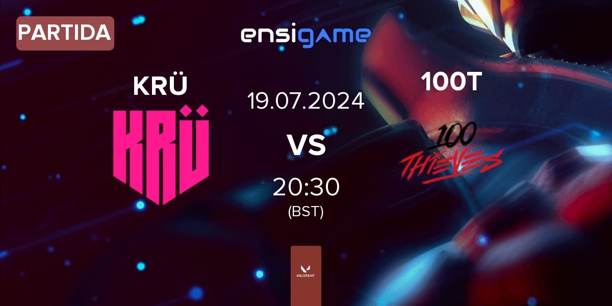 Partida KRÜ Esports KRÜ vs 100 Thieves 100T | 19.07