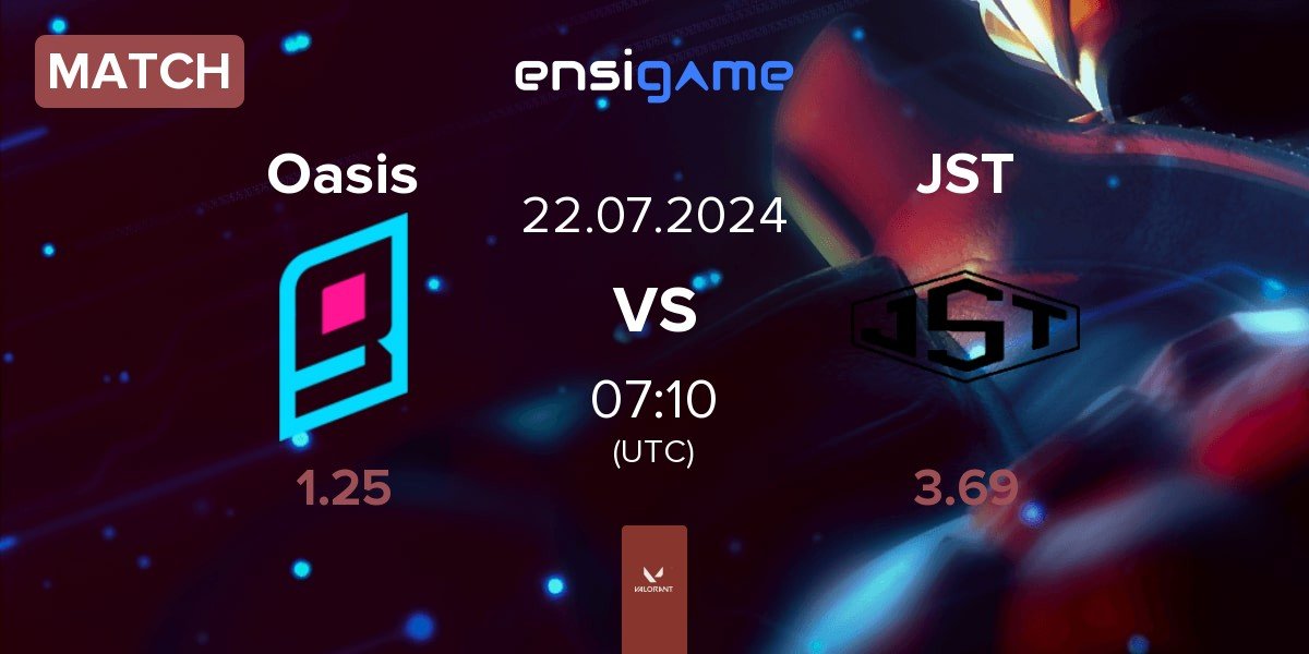 Match Oasis Gaming Oasis vs JustUs JST | 22.07