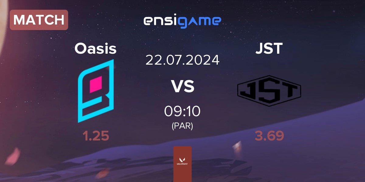 Match Oasis Gaming Oasis vs JustUs JST | 22.07