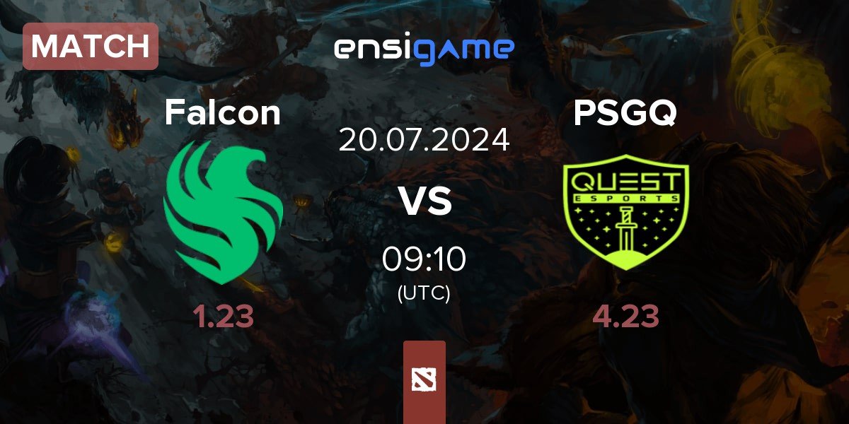 Match Team Falcons Falcon vs PSG.Quest PSGQ | 20.07