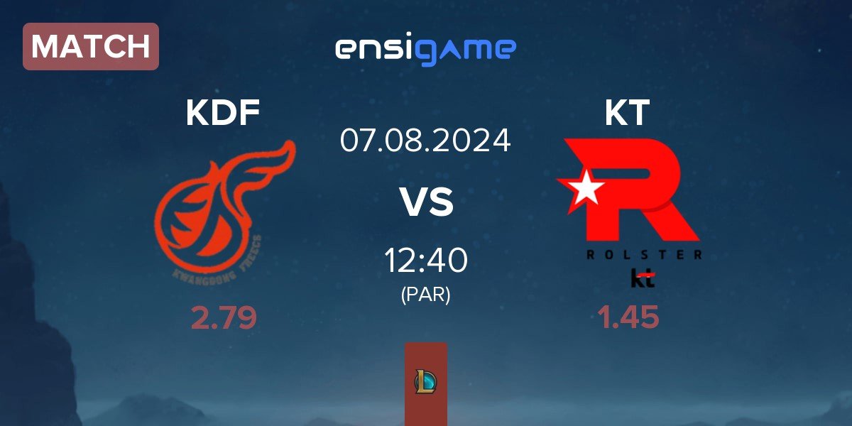 Match Kwangdong Freecs KDF vs KT Rolster KT | 07.08