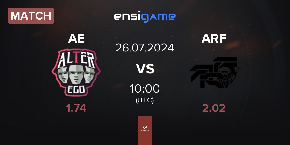 Match Alter Ego AE vs ARF TEAM ARF | 26.07