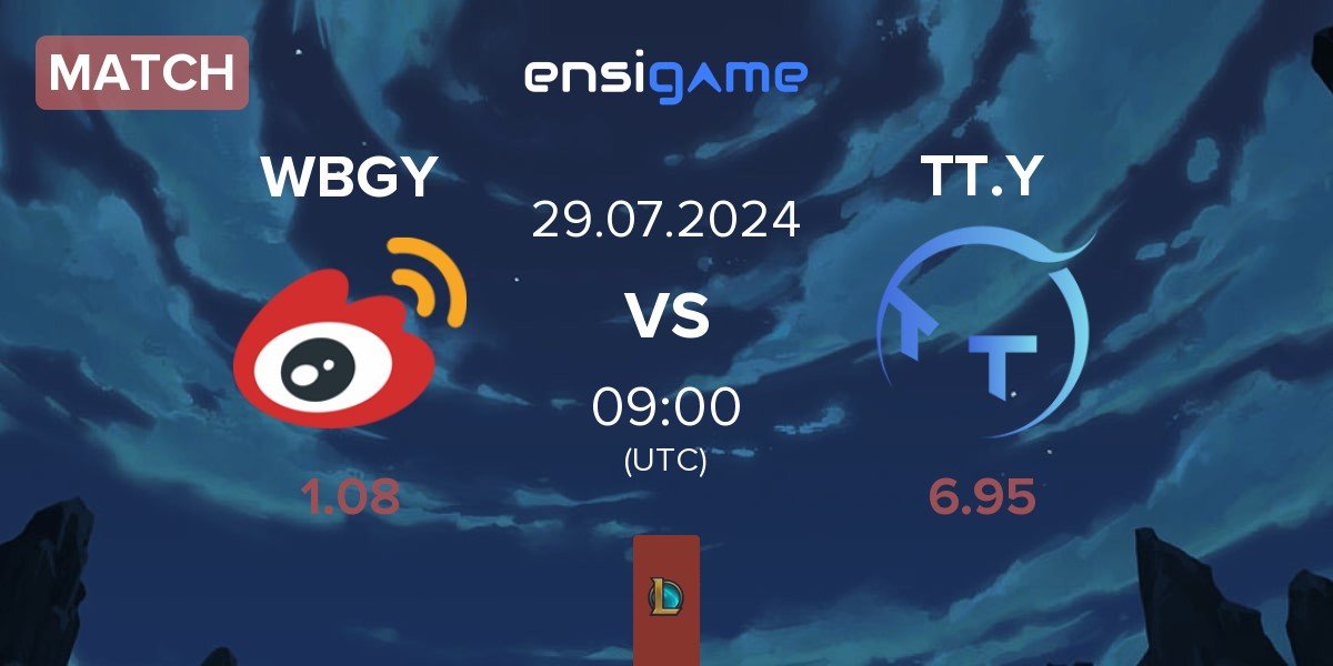 Match Weibo Gaming Youth Team WBGY vs ThunderTalk Gaming Young TT.Y | 29.07