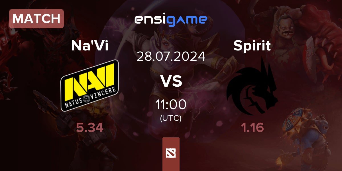 Match Natus Vincere Na'Vi vs Team Spirit Spirit | 28.07