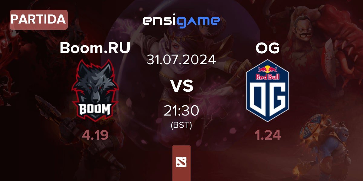 Partida Boom eSports Boom.RU vs OG | 31.07