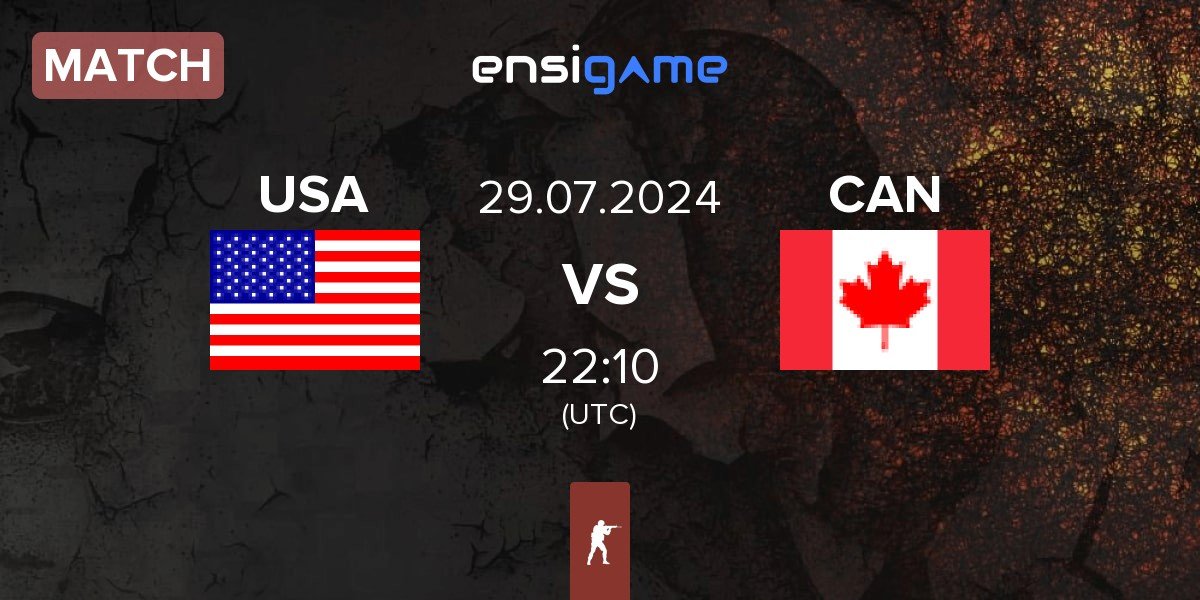 Match United States of America USA vs Canada CAN | 29.07