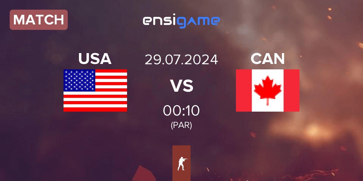 Match United States of America USA vs Canada CAN | 29.07