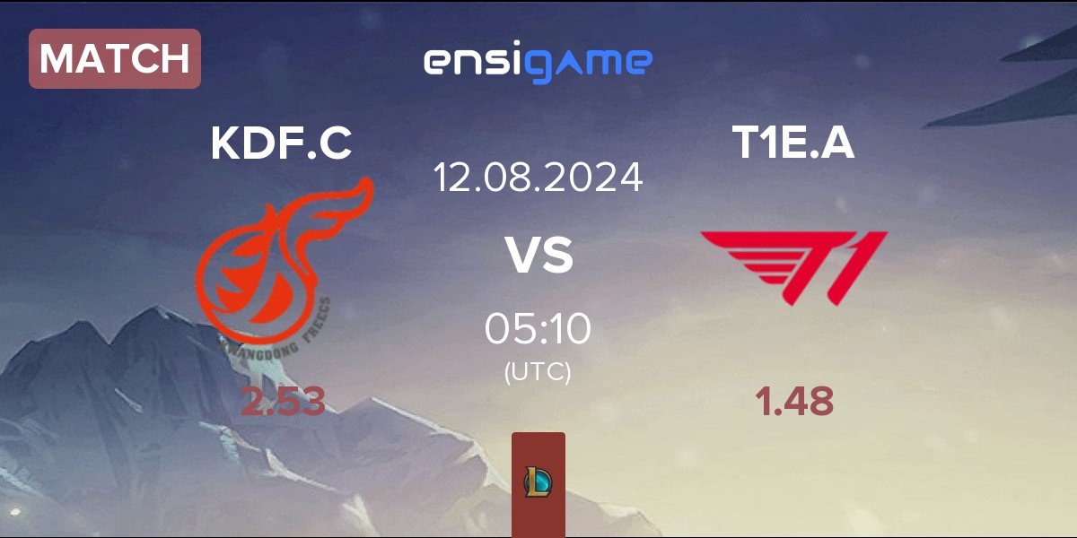 Match Kwangdong Freecs Challengers KDF.C vs T1 Esports Academy T1E.A | 12.08