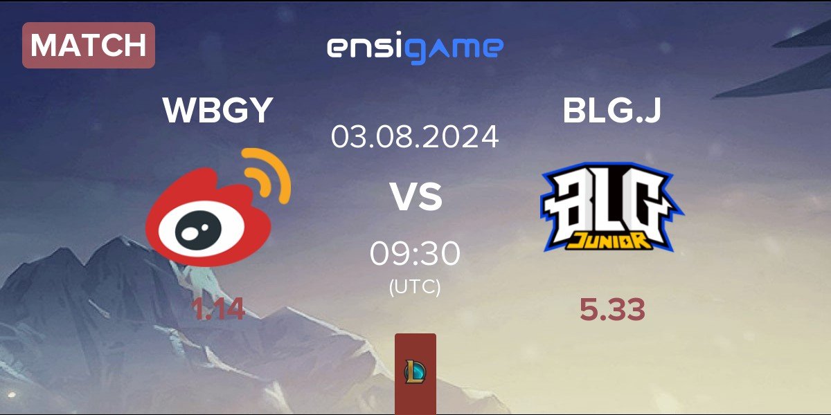 Match Weibo Gaming Youth Team WBGY vs Bilibili Gaming Junior BLG.J | 03.08