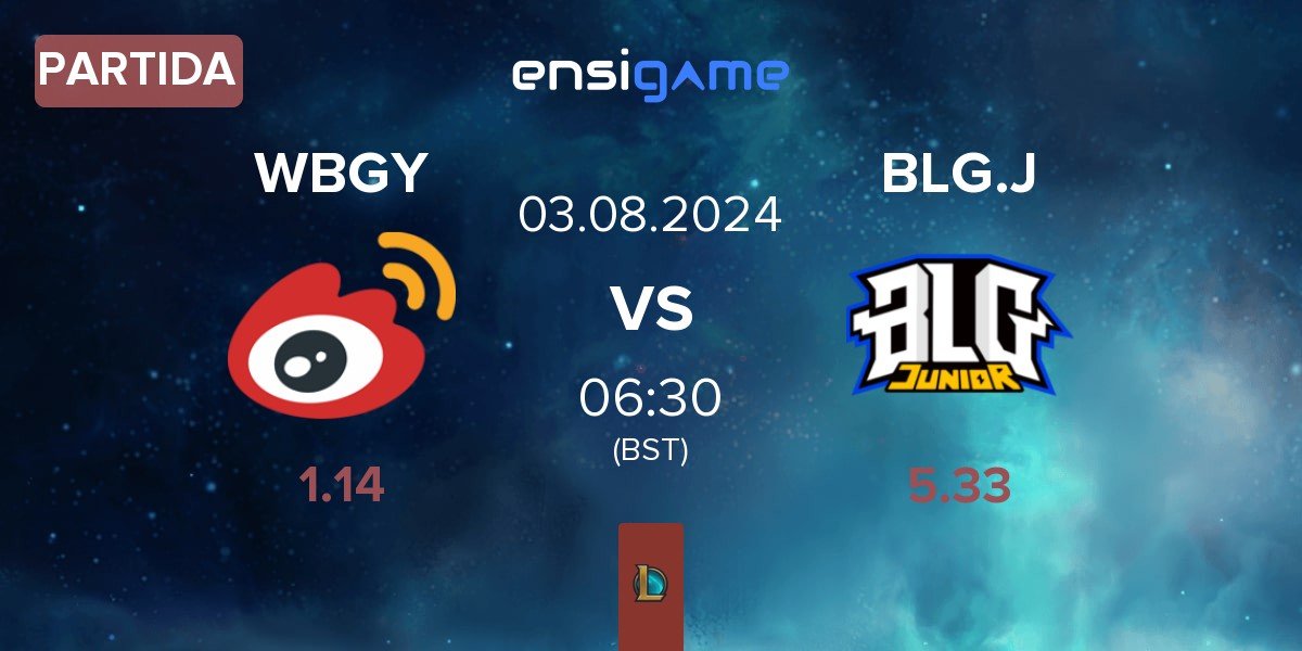 Partida Weibo Gaming Youth Team WBGY vs Bilibili Gaming Junior BLG.J | 03.08