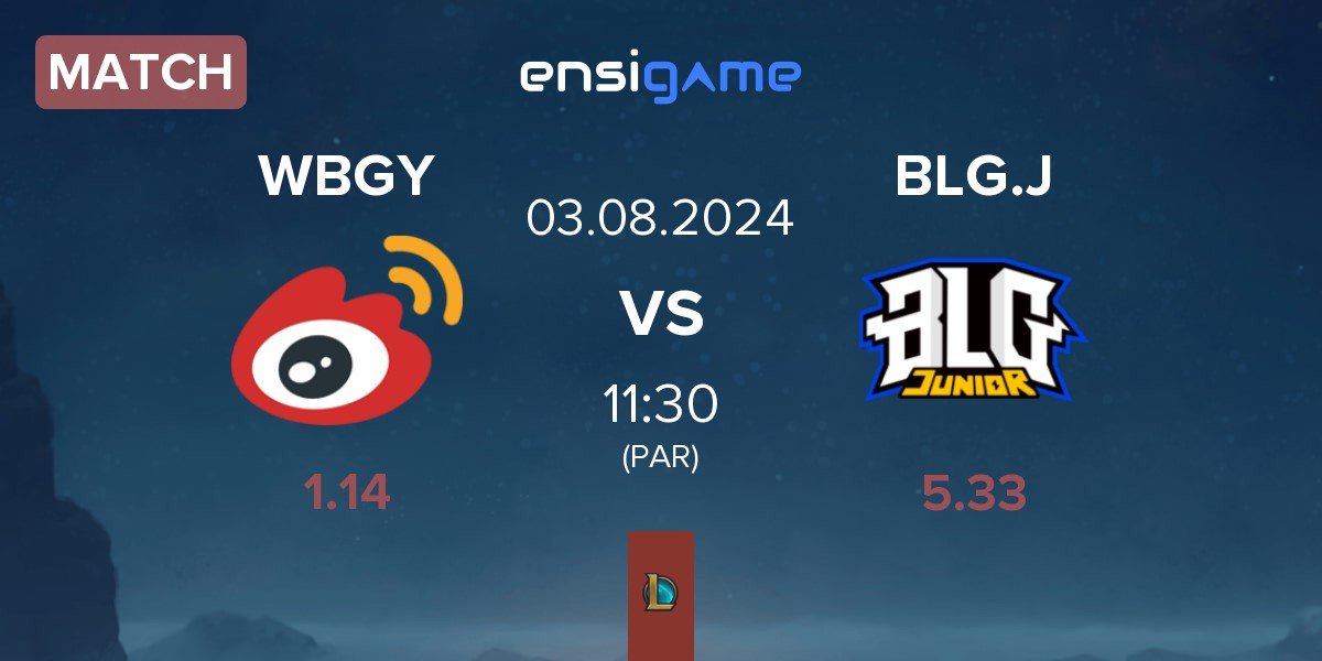 Match Weibo Gaming Youth Team WBGY vs Bilibili Gaming Junior BLG.J | 03.08