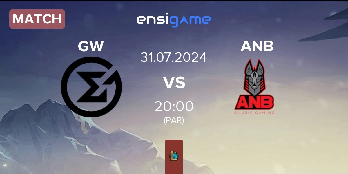 Match GameWard GW vs Anubis Gaming ANB | 31.07