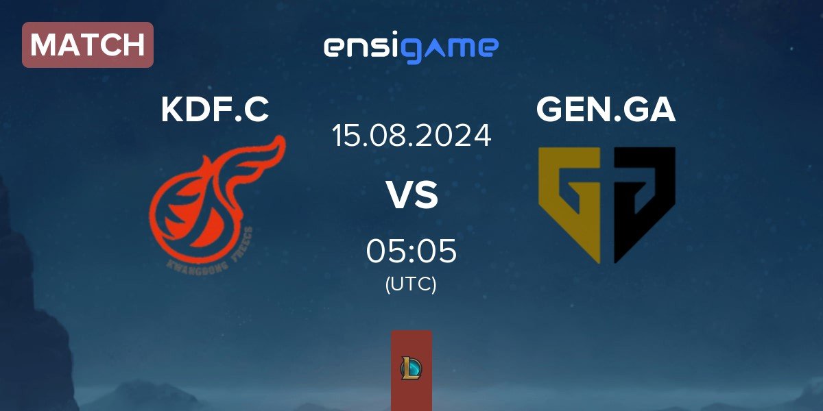 Match Kwangdong Freecs Challengers KDF.C vs Gen.G Global Academy GEN.GA | 15.08