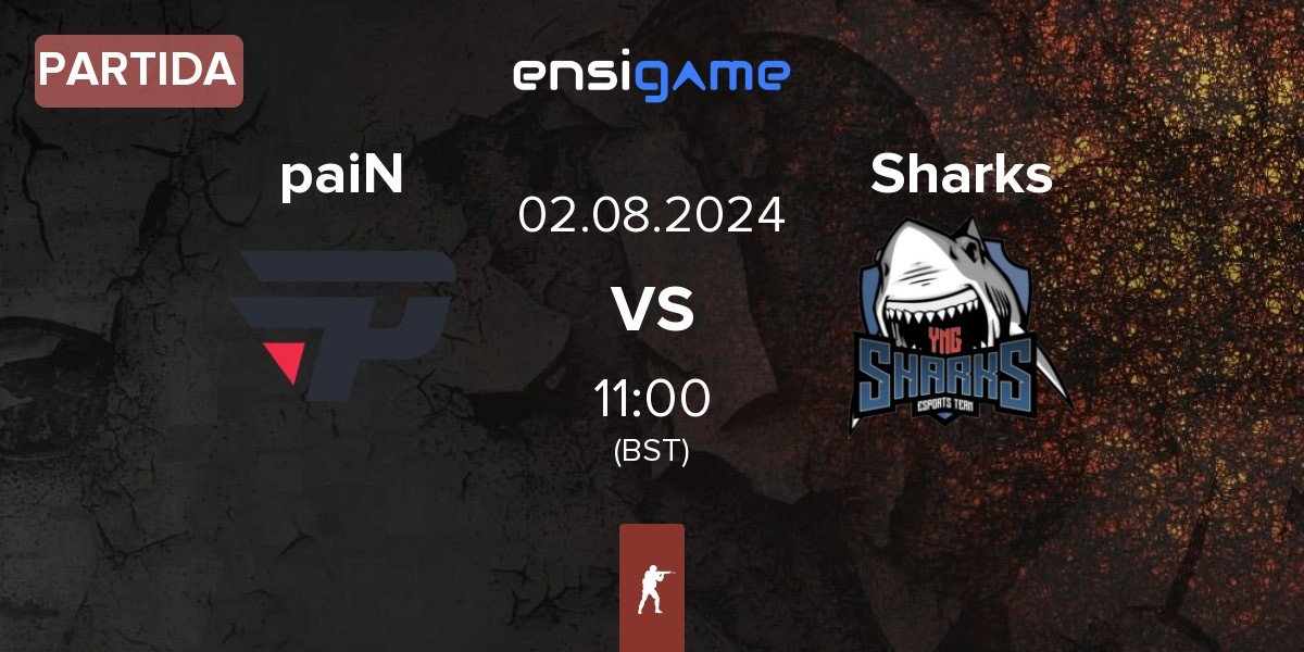 Partida paiN Gaming paiN vs Sharks Esports Sharks | 02.08