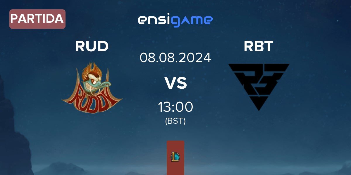 Partida Ruddy Esports RUD vs Ramboot Club RBT | 08.08