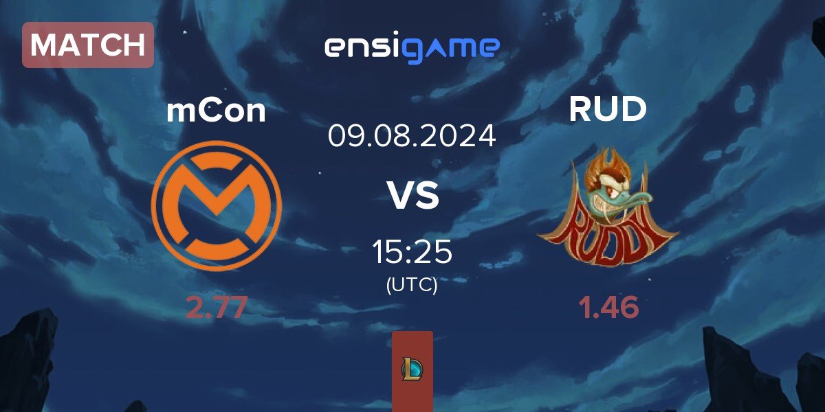 Match mCon esports mCon vs Ruddy Esports RUD | 09.08