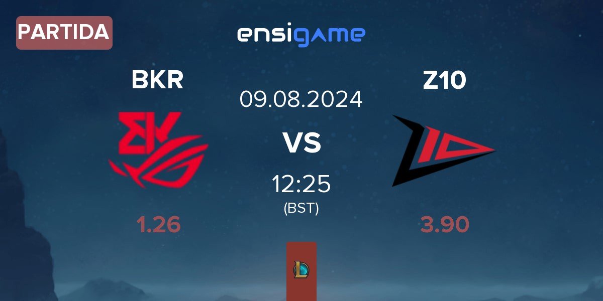 Partida BK ROG Esports BKR vs Zero Tenacity Z10 | 09.08