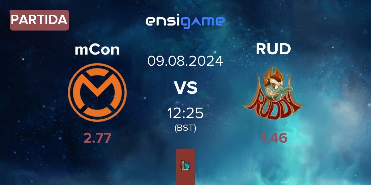 Partida mCon esports mCon vs Ruddy Esports RUD | 09.08