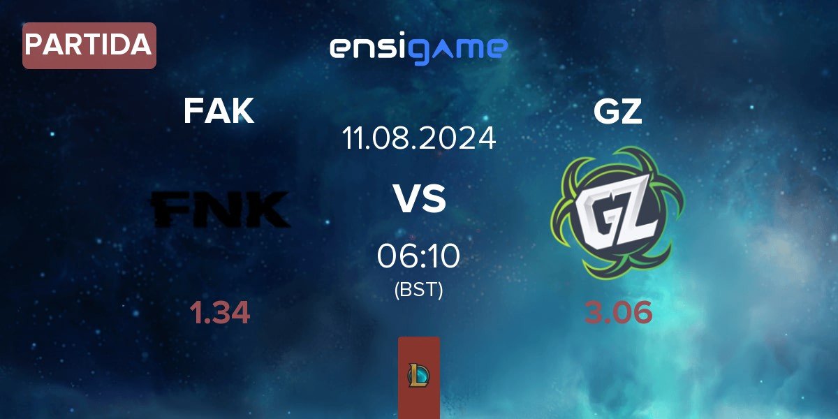 Partida Frank Esports FAK vs Ground Zero Gaming GZ | 11.08