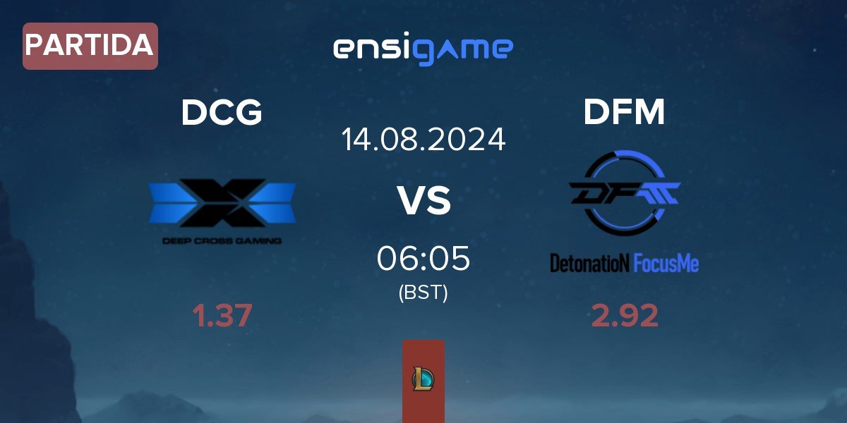 Partida Deep Cross Gaming DCG vs DetonatioN FocusMe DFM | 14.08