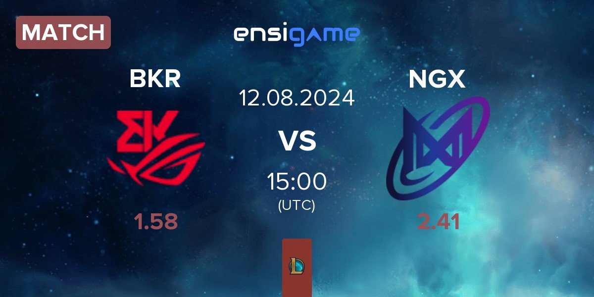 Match BK ROG Esports BKR vs Nigma Galaxy NGX | 12.08