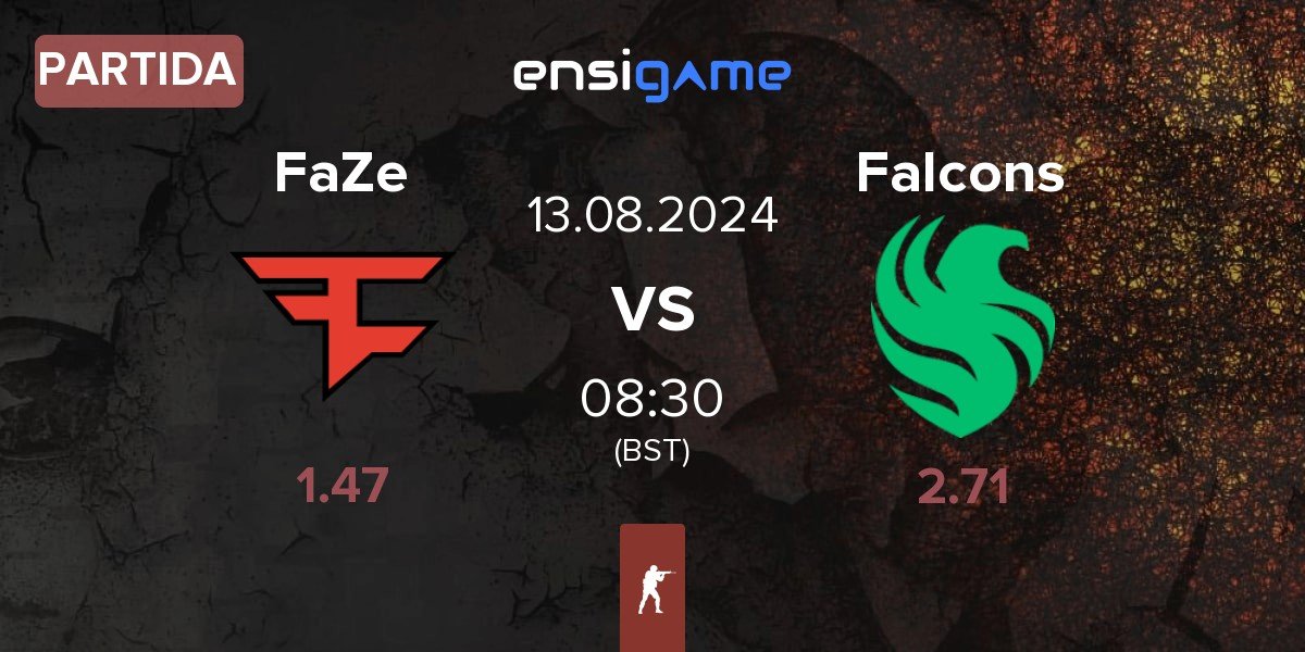 Partida FaZe Clan FaZe vs Team Falcons Falcons | 13.08