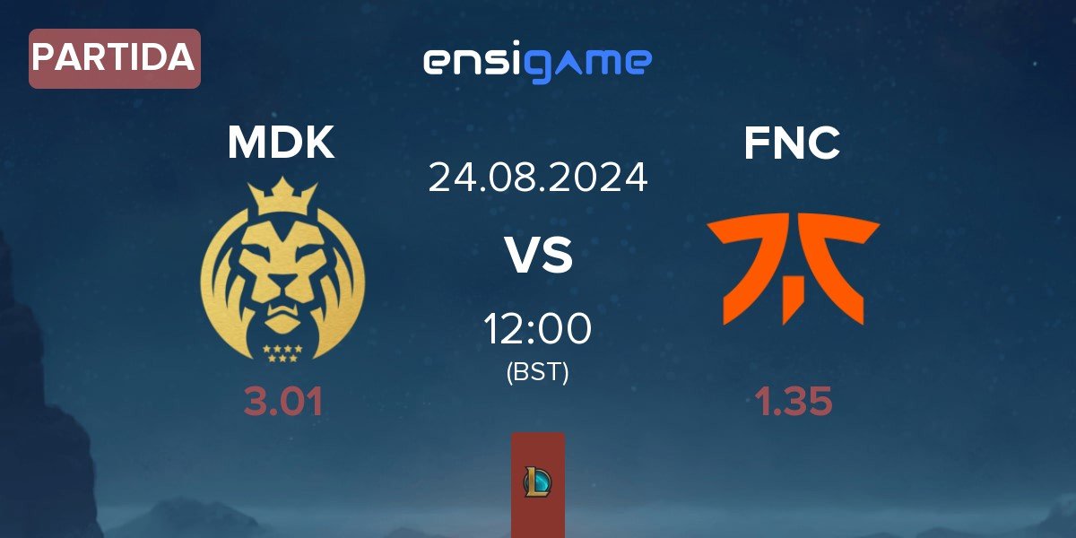 Partida MAD Lions KOI MDK vs Fnatic FNC | 24.08