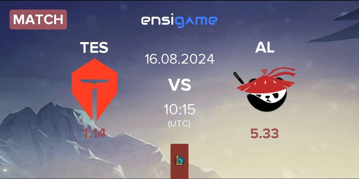 Match TOP Esports TES vs Anyone's Legend AL | 16.08