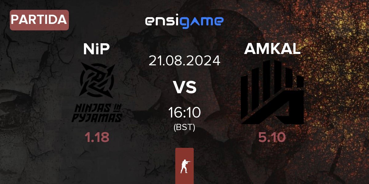 Partida Ninjas in Pyjamas NiP vs AMKAL | 21.08