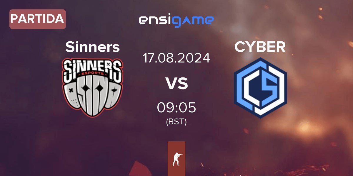 Partida Sinners Esports Sinners vs CYBERSHOKE Esports CS | 17.08