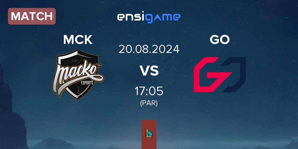 Match Macko Esports MCK vs Team GO GO | 20.08