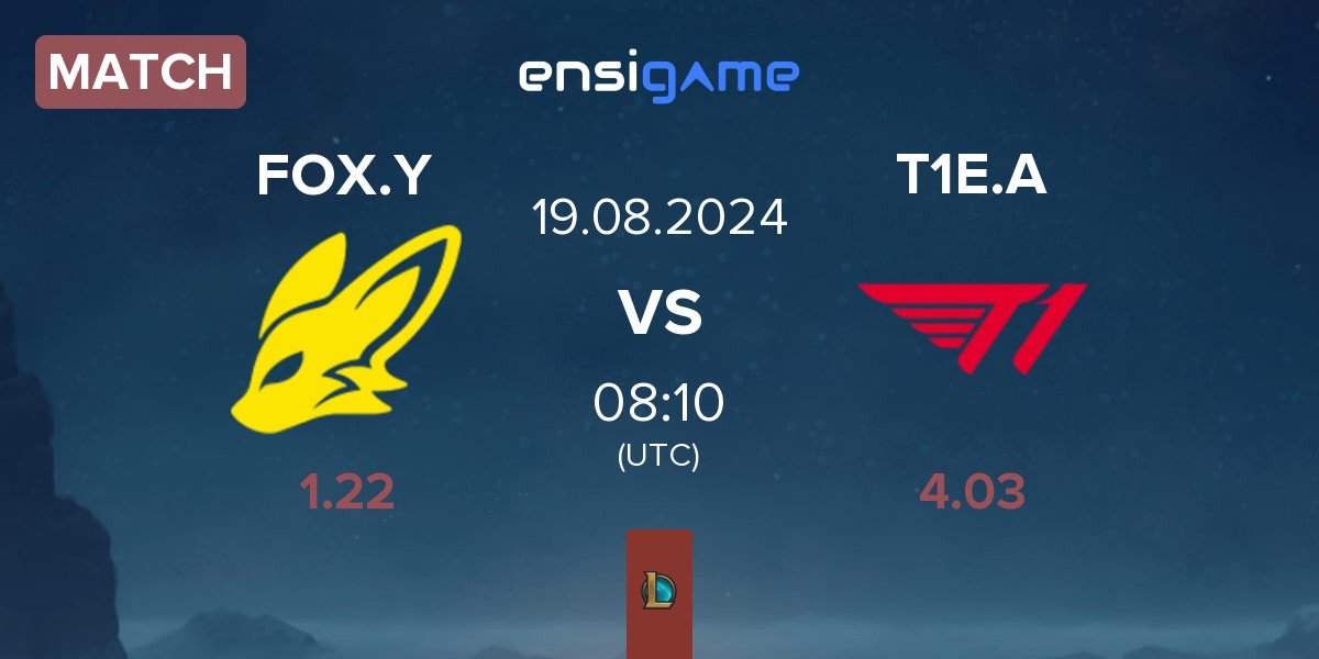 Match BNK FearX Youth FOX.Y vs T1 Esports Academy T1E.A | 19.08