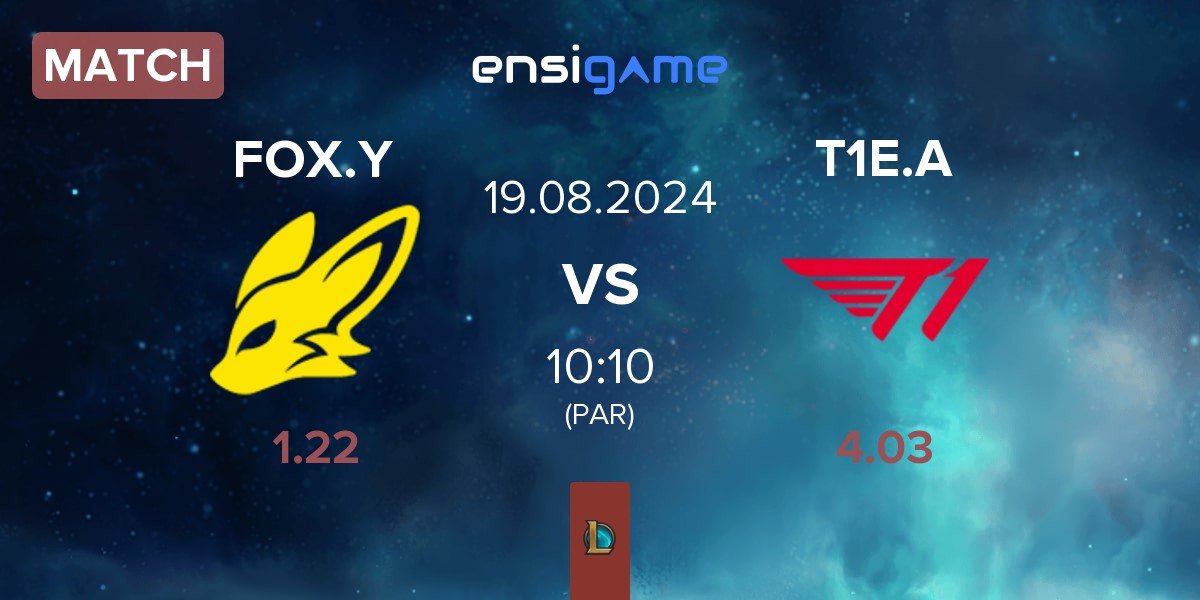 Match BNK FearX Youth FOX.Y vs T1 Esports Academy T1E.A | 19.08