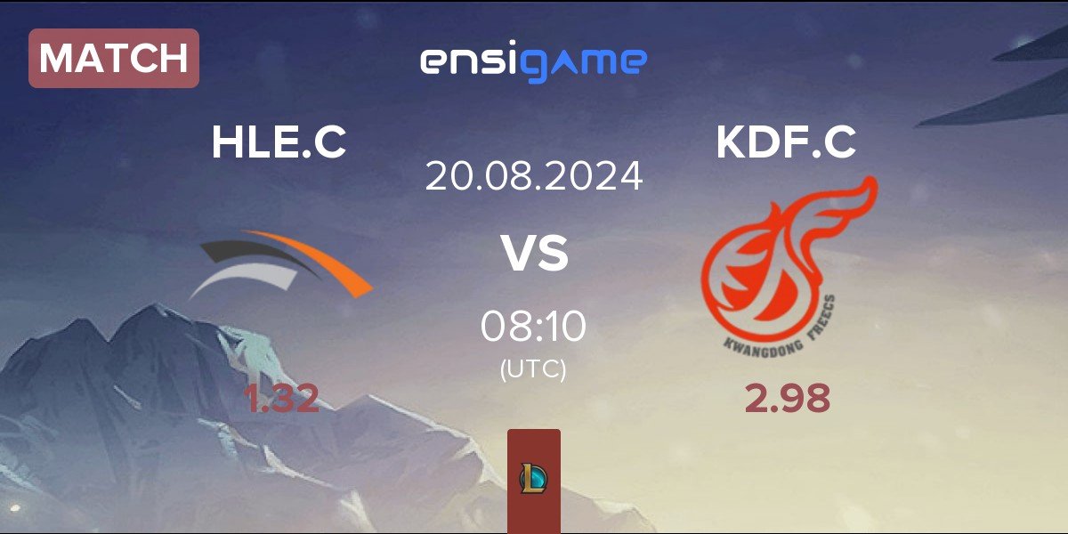 Match Hanwha Life Esports Challengers HLE.C vs Kwangdong Freecs Challengers KDF.C | 20.08