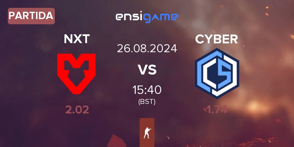 Partida MOUZ NXT NXT vs CYBERSHOKE Esports CS | 26.08