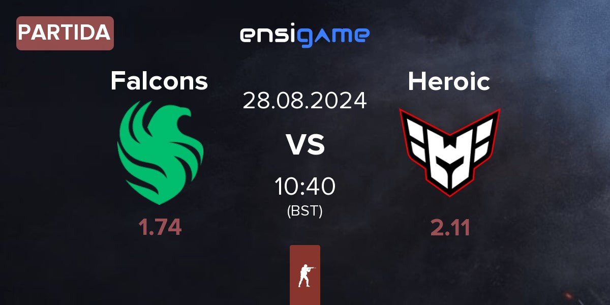 Partida Team Falcons Falcons vs Heroic | 28.08