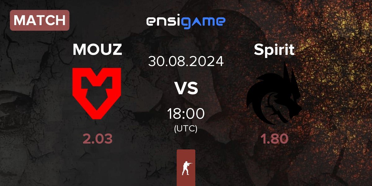 Match MOUZ vs Team Spirit Spirit | 30.08