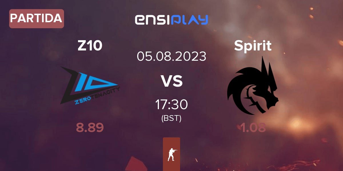 Partida Zero Tenacity Z10 vs Team Spirit Spirit | 05.08