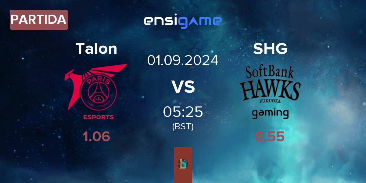 Partida PSG Talon Talon vs Fukuoka SoftBank Hawks gaming SHG | 01.09