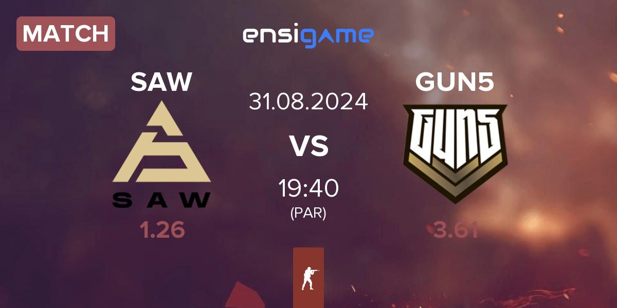 Match SAW vs GUN5 Esports GUN5 | 31.08