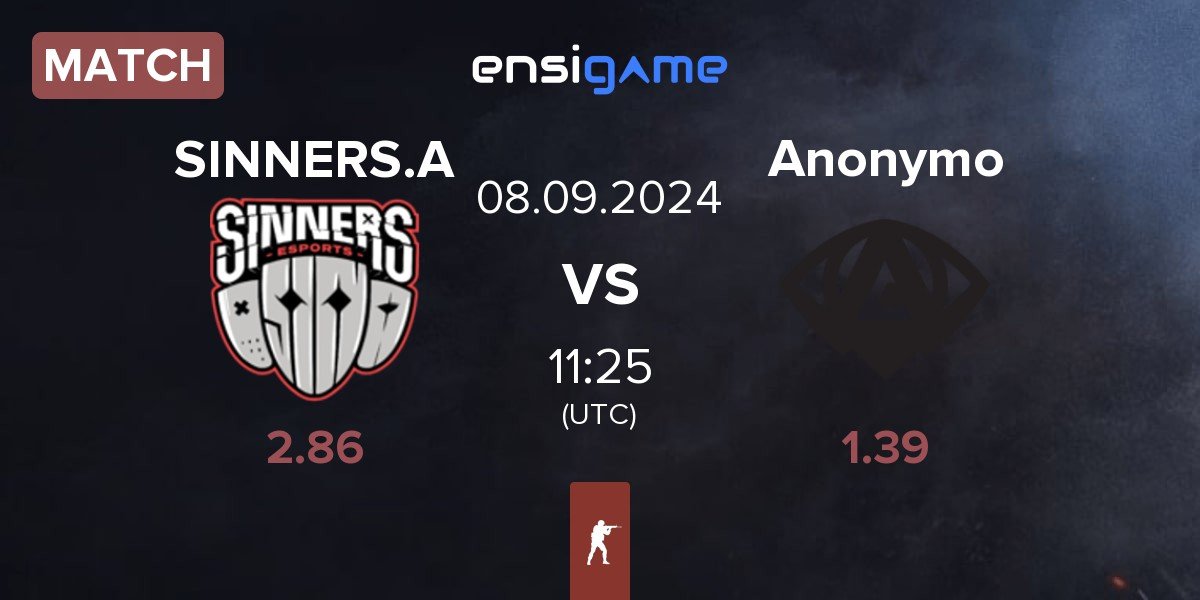 Match SINNERS Academy SINNERS.A vs Anonymo Esports Anonymo | 08.09