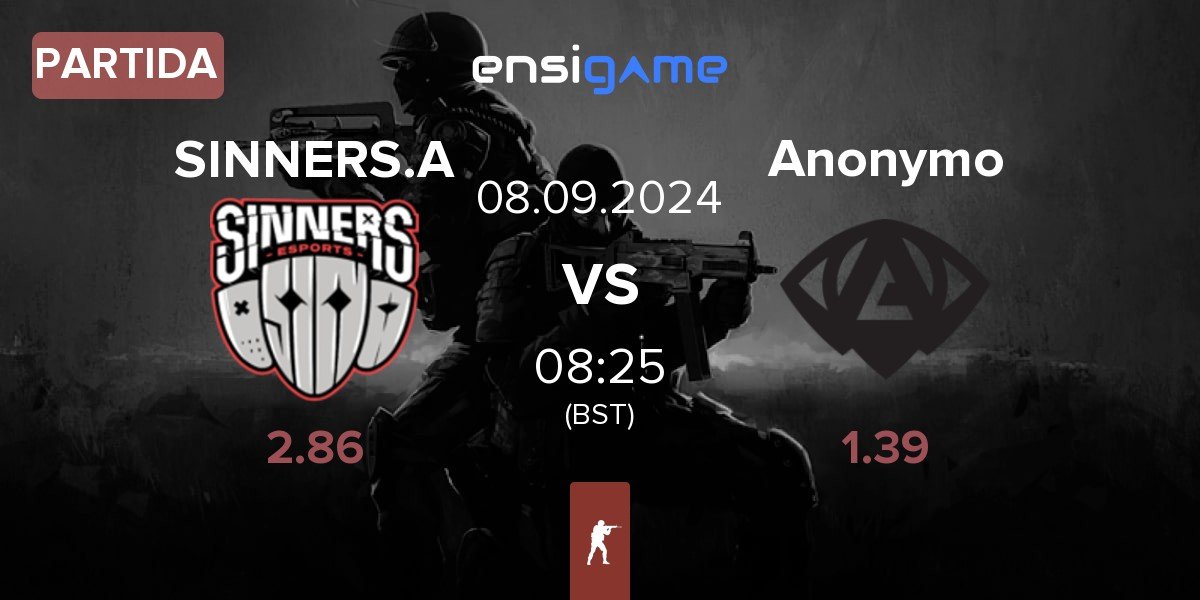 Partida SINNERS Academy SINNERS.A vs Anonymo Esports Anonymo | 08.09