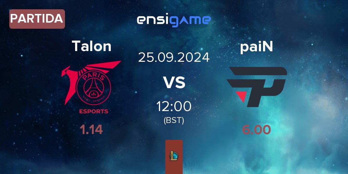 Partida PSG Talon Talon vs paiN Gaming paiN | 25.09