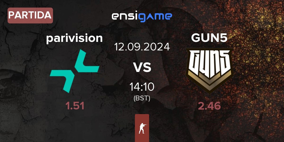 Partida PARIVISION parivision vs GUN5 Esports GUN5 | 12.09