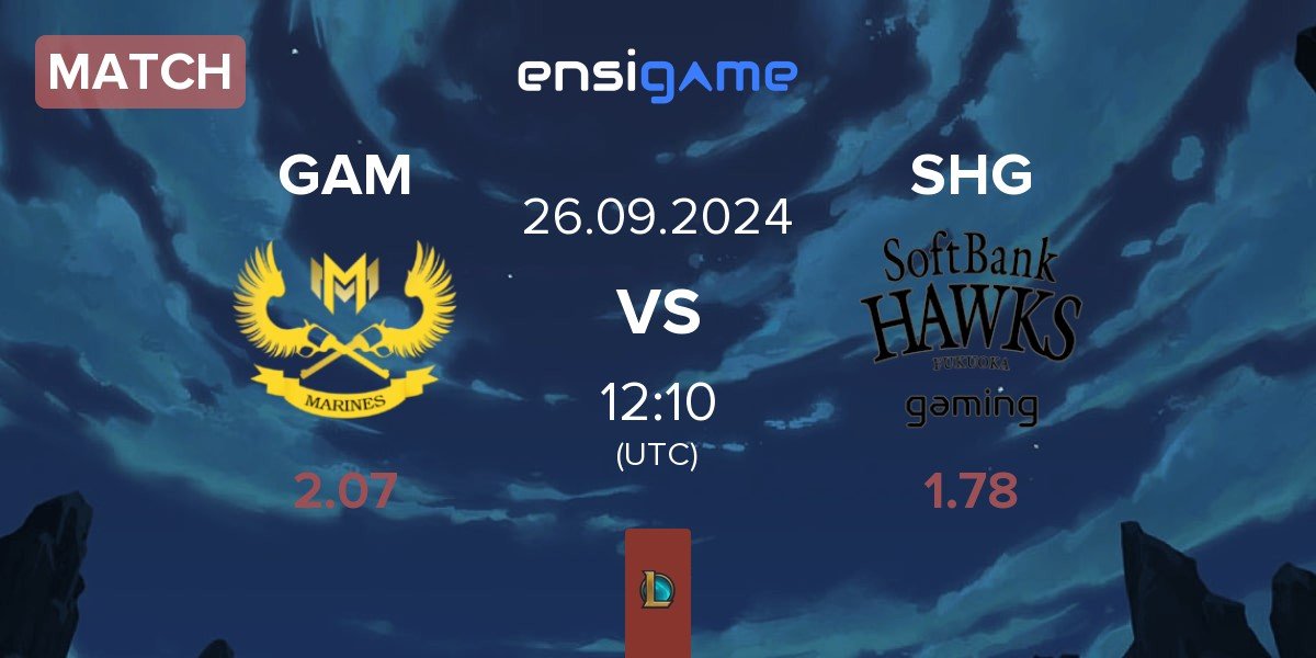 Match GAM Esports GAM vs Fukuoka SoftBank Hawks gaming SHG | 26.09