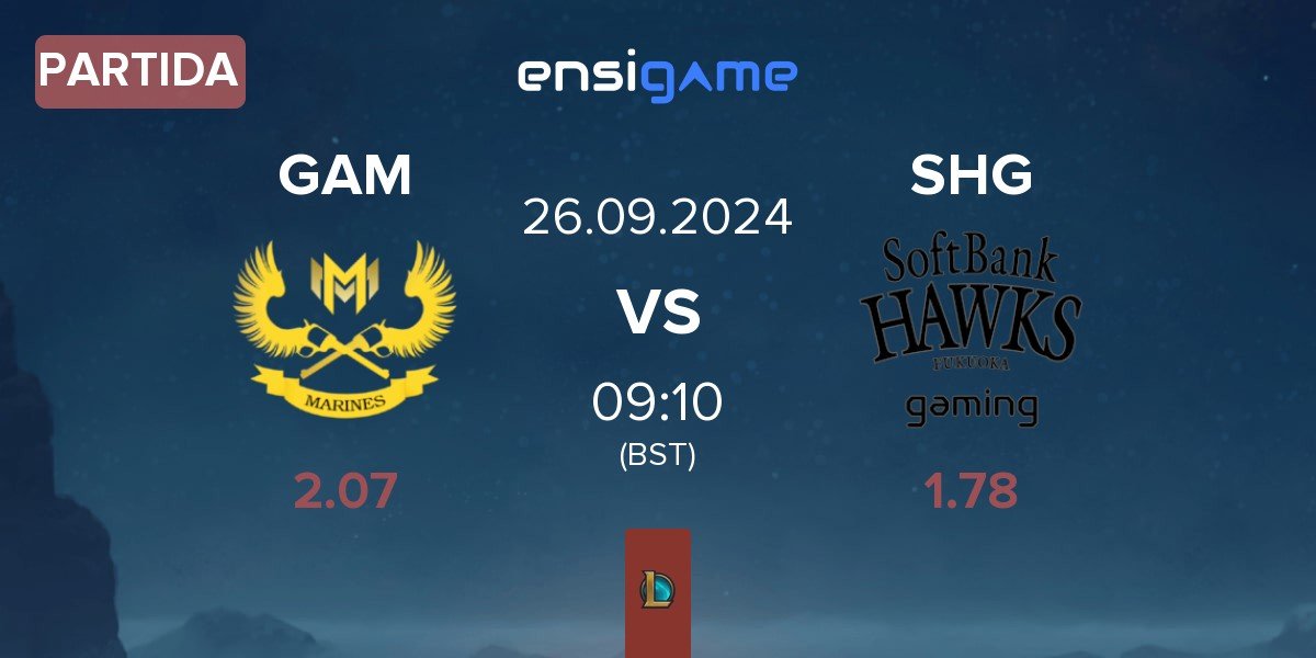 Partida GAM Esports GAM vs Fukuoka SoftBank Hawks gaming SHG | 26.09