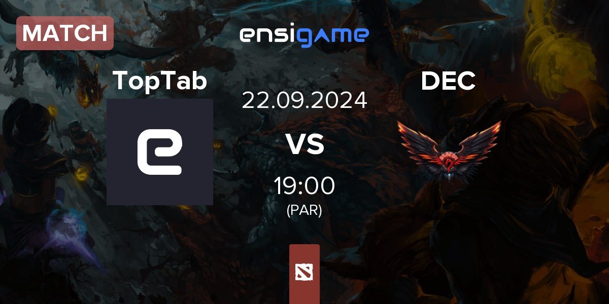 Match TopTab Club TopTab vs Dragon Esports Club DEC | 22.09